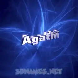 agathi in Plasma style - 3D name wallpaper