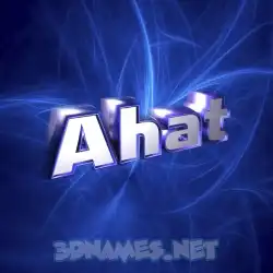 ahat in Plasma style - 3D name wallpaper