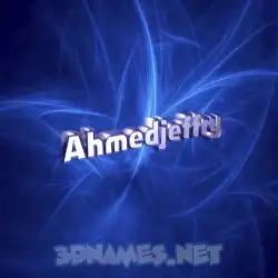 ahmedjeffry in Plasma style - 3D name wallpaper