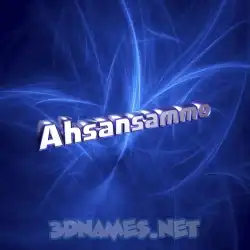 ahsansammo in Plasma style - 3D name wallpaper