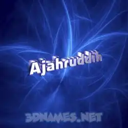 ajahruddih in Plasma style - 3D name wallpaper
