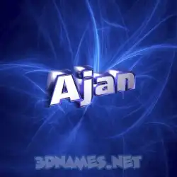 ajan in Plasma style - 3D name wallpaper