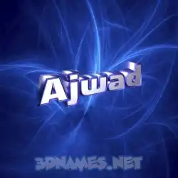 ajwad in Plasma style - 3D name wallpaper