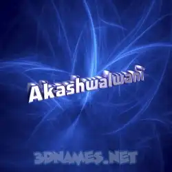 akashwalwani in Plasma style - 3D name wallpaper