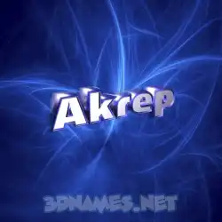 akrep in Plasma style - 3D name wallpaper