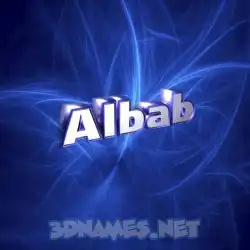 albab in Plasma style - 3D name wallpaper