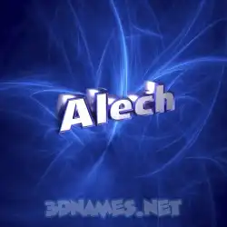 alech in Plasma style - 3D name wallpaper