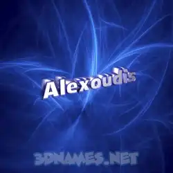 alexoudis in Plasma style - 3D name wallpaper