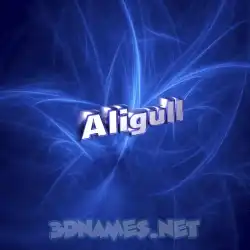 aligull in Plasma style - 3D name wallpaper