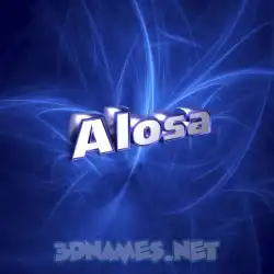 alosa in Plasma style - 3D name wallpaper