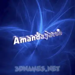 amanda jacob in Plasma style - 3D name wallpaper