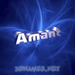 amant in Plasma style - 3D name wallpaper