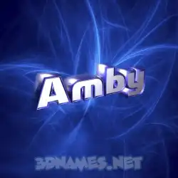 amby in Plasma style - 3D name wallpaper