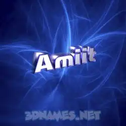 amiit in Plasma style - 3D name wallpaper
