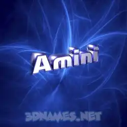 amini in Plasma style - 3D name wallpaper