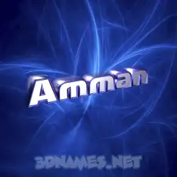 amman in Plasma style - 3D name wallpaper