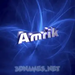 amrik in Plasma style - 3D name wallpaper