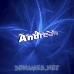 andrean in Plasma style - 3D name wallpaper