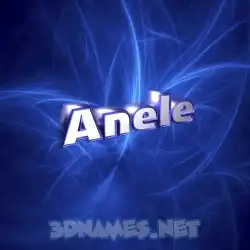 anele in Plasma style - 3D name wallpaper