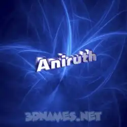 aniruth in Plasma style - 3D name wallpaper