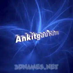 ankitgautam in Plasma style - 3D name wallpaper