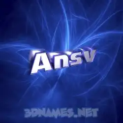 ansv in Plasma style - 3D name wallpaper