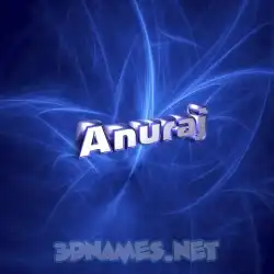 anuraj in Plasma style - 3D name wallpaper