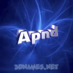 apnd in Plasma style - 3D name wallpaper
