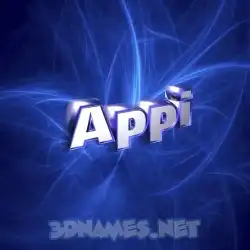 appi in Plasma style - 3D name wallpaper