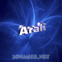 arali in Plasma style - 3D name wallpaper