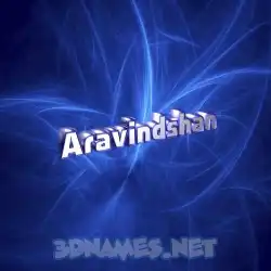 aravindshan in Plasma style - 3D name wallpaper