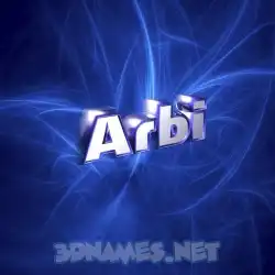 arbi in Plasma style - 3D name wallpaper