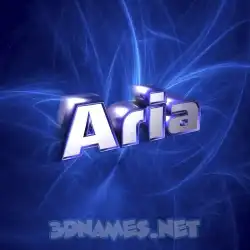 aria in Plasma style - 3D name wallpaper