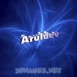 aruldev in Plasma style - 3D name wallpaper