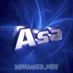 asa in Plasma style - 3D name wallpaper