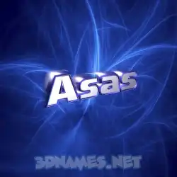 asas in Plasma style - 3D name wallpaper
