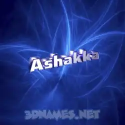 ashakka in Plasma style - 3D name wallpaper