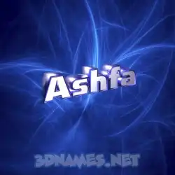 ashfa in Plasma style - 3D name wallpaper