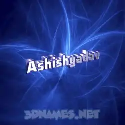 ashishyadav in Plasma style - 3D name wallpaper