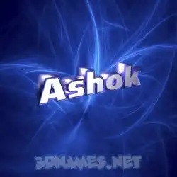 ashok in Plasma style - 3D name wallpaper
