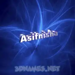 asifnisha in Plasma style - 3D name wallpaper