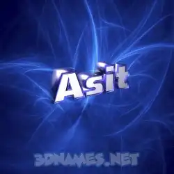 asit in Plasma style - 3D name wallpaper