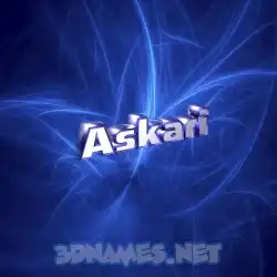 askari in Plasma style - 3D name wallpaper