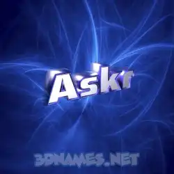 askr in Plasma style - 3D name wallpaper