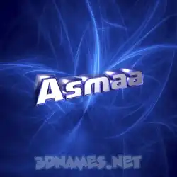 asmaa in Plasma style - 3D name wallpaper