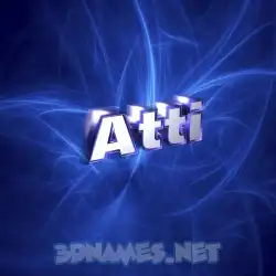 atti in Plasma style - 3D name wallpaper