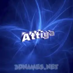 attiya in Plasma style - 3D name wallpaper