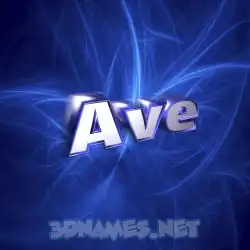 ave in Plasma style - 3D name wallpaper