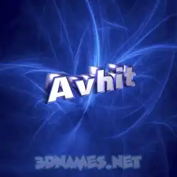 avhit in Plasma style - 3D name wallpaper
