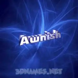 awnish in Plasma style - 3D name wallpaper